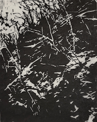 a black and white drawing of a tree